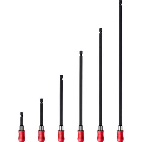 Jeu d'extension de foret, 6 pièces porte-embout hexagonal à dégagement rapide de 1/4 pouces pour visseuse à percussion, vis, écrous, perceuse (1/5)