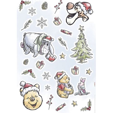 Stickers Muraux Disney Winnie l'Ourson Noël -Winnie Pooh Christmas- (1/2)