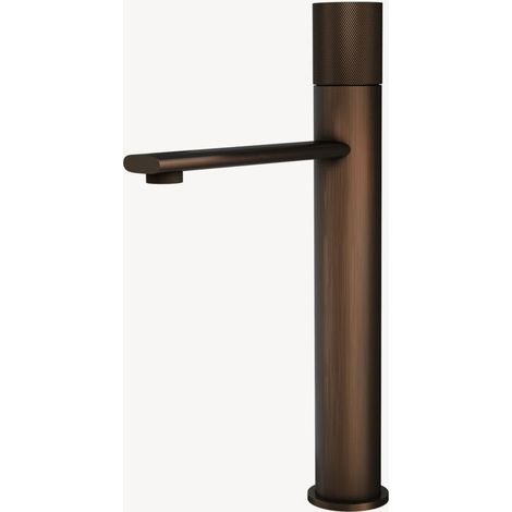 Mitigeur de lavabo en laiton bronze à poser – Poignée unique – Hauteur 335 mm – Hauteur sous bec 240 mm – Monotrou pour installations standard – Lookshop (1/4)