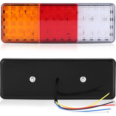 Luci posteriori impermeabili a 12V con 75 LED per camion, rimorchi o imbarcazioni, con indicatori di stop e retromarcia. (1/5)