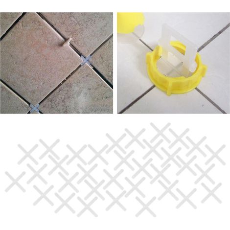 2000 pièces Entretoises en plastique pour carrelage, système de nivellement réutilisable pour plombier, 2 mm/2,5 mm (1/5)