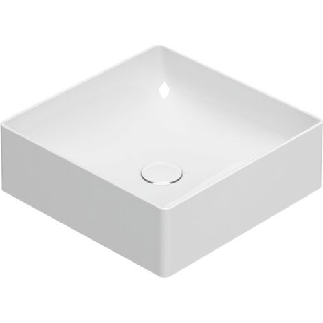 Lavabo en céramique à poser 42x42 cm Globo T-EDGE B6Q42BI  Blanc - Céramique (1/3)