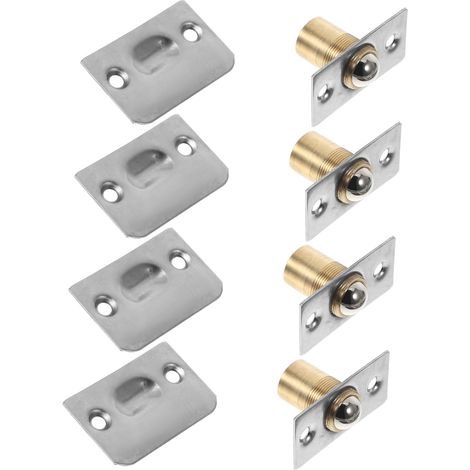 Lot de 4 plaques gâche réglables en acier inoxydable pour loquet (1/5)