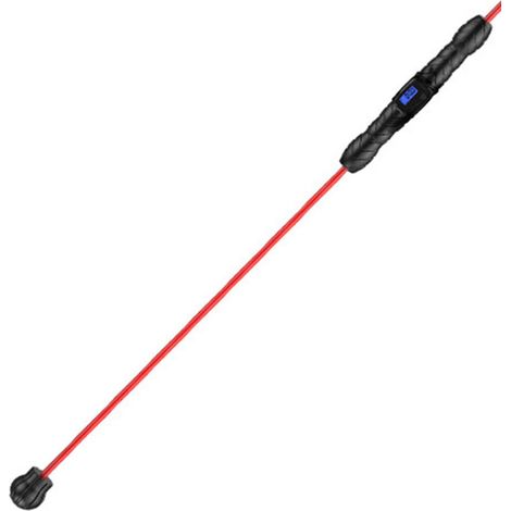 Elastische Fitnessstange mit Zähler, ergonomische Griffe für Muskeltraining, geeignet für Heim- und Outdoor-Fitnessstudios, rot, abnehmbar, mit Zähler. (1/4)