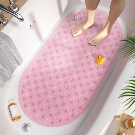 1 Tapis de bain, 68x38cm, PVC, antidérapant, ovale, salle de bain (1/5)