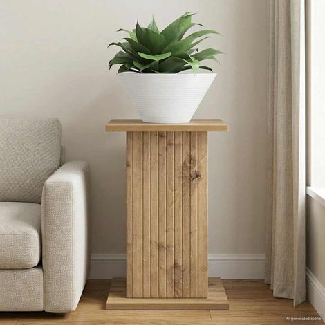 vidaXL Plant Stand Artisan Oak 30.5 x 30 x 43 cm Engineered Wood (1/5)