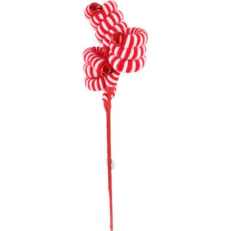 Weihnachtszuckerstange aus Wolle, hängende Dekorationen (1/5)