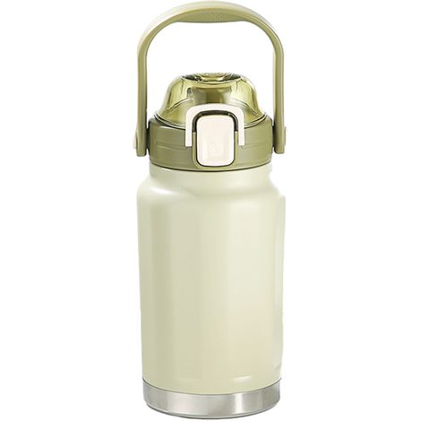 1 tasse isotherme Divers accessoire de portail, acier inoxydable, 1300 ml, noir, avec paille et anse (1/5)