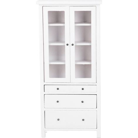 1:12 Coffre à tiroirs en bois pour maison de poupée, meuble miniature simple avec tiroirs, décoration accessoire modèle (1/5)