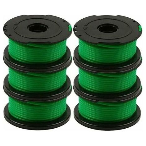 Paquete de 6 bobinas de hilo para desbrozadoras Black and Decker GL7033, GL8033 y GL9035, de 6 metros cada una. (1/5)