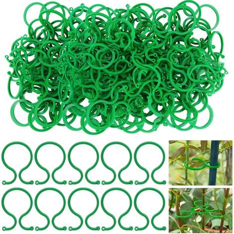 Lot de 200 clips support plantes grimpantes clips tomate fixation plastique (1/5)