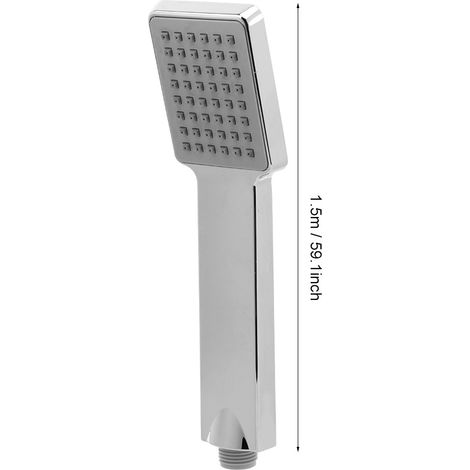 Manguera flexible de acero inoxidable de alta presión para cabezal de ducha, G1/2", 1,5 m, juego de bidé, accesorios de baño (1/5)
