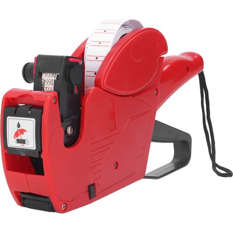 Étiqueteuse de prix portable à 8 chiffres pour magasins, usines et entrepôts (rouge) (1/5)