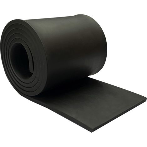 Feuille de Caoutchouc 5mm Bandes en Caoutchouc 10 cm x 1 m Caoutchoucs Antidérapant Tapis Caoutchouc Absorption des Chocs Antidérapante pour Garage Cave Industrie (100 5mm) (1/5)