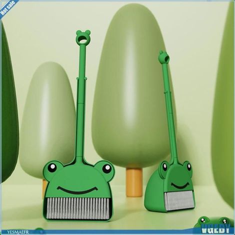 Ashata Ensemble de pelle à balai pour enfant Enfants Dessin animé Animal Balai Pelle à Poussière Ensemble puericulture coffre (1/5)