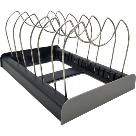 Support de couvercle de casserole extensible, rangement de couvercles ajustable et multifonction pour cuisine (1/5)