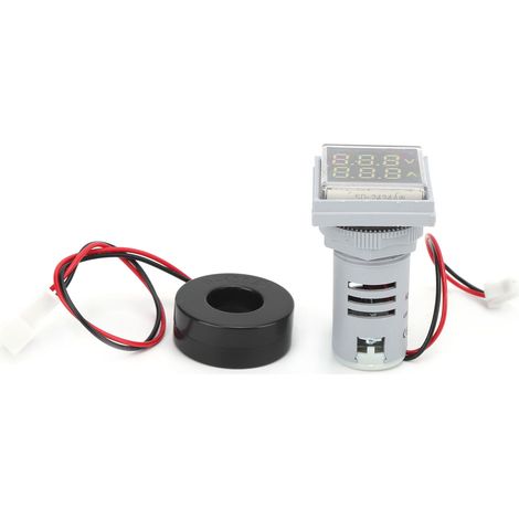 AD16-22FVA 2 en 1 voltmètre ampèremètre tension compteur de courant testeur indicateur de mesure blanc