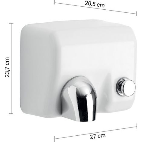 Secador de manos antivandalo New Burian blanco 23,7 x 27 x 20,5 cm (1/2)