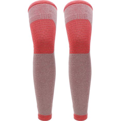 2pcs Manchettes de genou compressives, respirantes, chauffantes naturelles, légères et portables, pour femmes et hommes, taille XL (1/5)