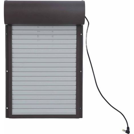 Automatische Hühnerstalltür aus Metall mit Zeitschaltuhr, batteriebetrieben, für Geflügelhaltung, Zubehör für die Stallhaltung, braun (1/5)
