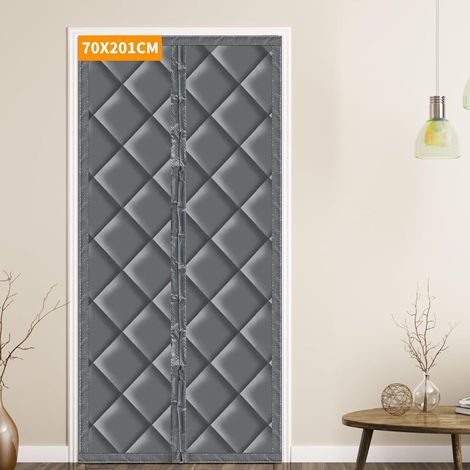 Cortina aislante térmica con cierre magnético, 70x200cm. Cortina de puerta con aislamiento térmico, magnética para aislamiento térmico, protección contra el frío y el ruido, apta para mascotas (sin ve (1/4)