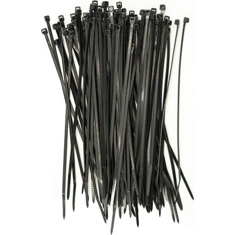 AIPERQ 100pcs Professional Cable Ties 100 x 2.5mm Cable Tie Grip Black Color Temperature Resistant (1/5)