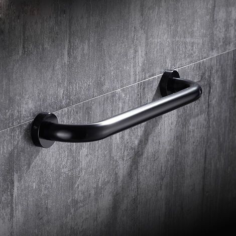 Barre dAppui Pour Salle De Bain, Poignée De Sécurité Pour Douche, Antidérapante Barre dAppui 30 CM Pour Salle De Bain, Baignoire, Toilette (Noir) (1/4)