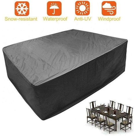 Housse salon de jardin étanche, bâche housse salon de jardin 242162100 cm, compatible avec les grandes tables ovales ou rectangulaires avec chaises - RW (1/5)