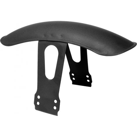 Guardabarros delantero universal para motocicleta (delantero negro) estilo vintage cromado negro, con protector contra salpicaduras y posicionamiento de la rueda, c (1/2)