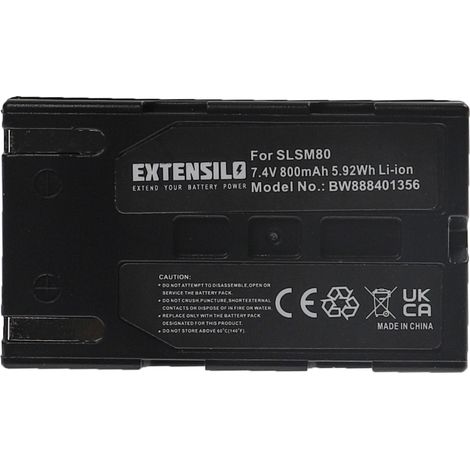 EXTENSILO Akku kompatibel mit Samsung VP-DC575WB Videokamera Camcorder (800 mAh, 7,4 V, Li-Ion) (1/4)