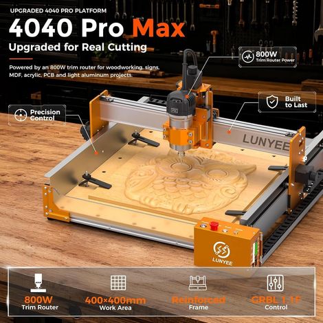 4040 Pro Max CNC Router with 800W Router LUNYEE (1/5)