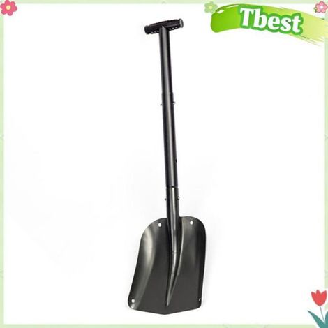 Tbest pelle à neige amovible Pelle à neige télescopique pelle utilitaire de Sport pelle de Camping sport moustiquaire Or Noir (1/5)
