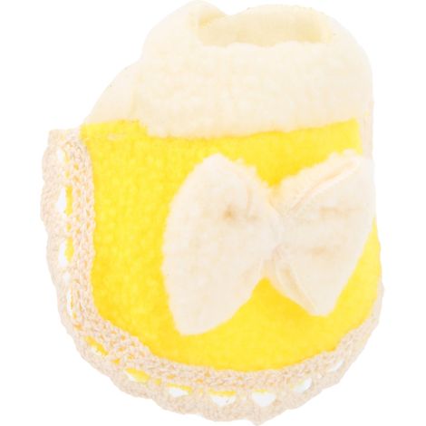Ensemble cape pour hamster avec nœud papillon, vêtements en polaire douce pour petits animaux (Jaune L) (1/5)