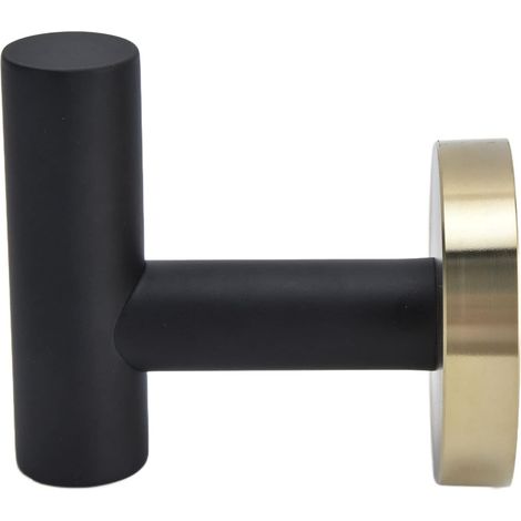 Porte-serviettes Omabeta au design élégant noir et or, 6 x 7,5 x 5 cm (1/5)