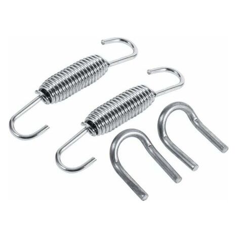 2 pcs Ressort de Tuyau d'Echappement,65mm Longueur du Tuyau d'Echappement Silencieux Ressort Pivotant en Acier Inoxydable Rotatif Ressorts de Montage avec des Attaches de Soudage (1/4)