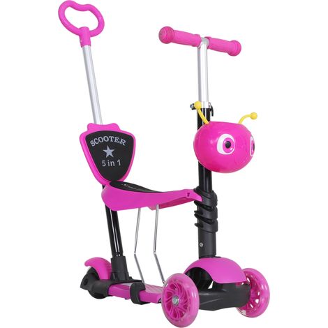Monopattino 3 Ruote per Bambini Sedile e Maniglione Altezza Regolabile (1/5)