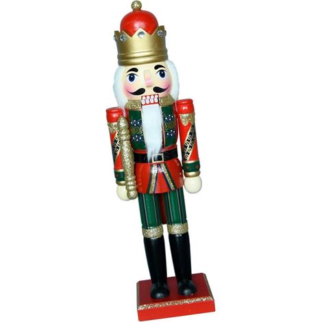 Casse-Noisette Bois Soldat de Décoration Ornement de Noël pour Bureau Maison Voiture Figurine de Casse-Noisette (1/5)