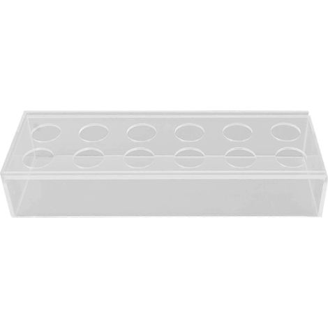 Jarrón de flores de acrílico transparente con múltiples agujeros, elegante jarrón rectangular largo decorativo para bodas, hogar y decoración de mesa de comedor de 30 cm/11,7 pulgadas.