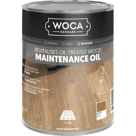 Woca Pflegeöl zur Holzbodenpflege von allen geölten Holzböden, Holzöl natur 2,5 Liter (1/2)