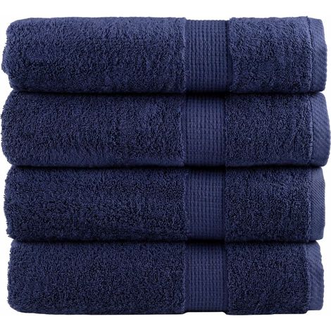 Premium Duschtücher SOLUND 4 Stk. Marineblau 70x140 cm 600 g/m² (1/5)