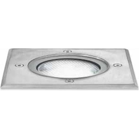 Faretto incasso acciaio gea led skeiron ges261 led ip67 spot terra quadrato calpestabile esterno gx53