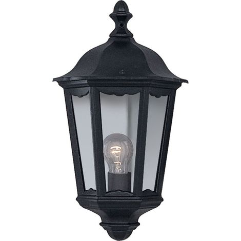 Searchlight Alex - Lanterne murale extérieure à 1 ampoule noire IP44, E27 (1/3)