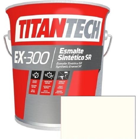 TITAN esmalte s/r ex300 bl/hueso ral-9001 4l titantech , El ESMALTE S/R EX300 BL/HUESO RAL-9001 es un esmalte sintético industrial de secado rápido y excelen