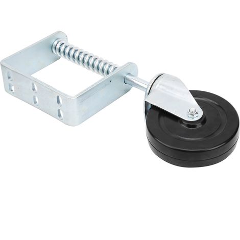 Roulette universelle à ressort 5 pouces, amortisseur de chocs, pour portail et porte, roue lestée antidérapante adaptée aux terrains irréguliers (1/5)