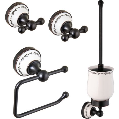 Accessoires de salle de bain rétro PaulGurkes - Support pour brosse WC et porte-papier (1/5)