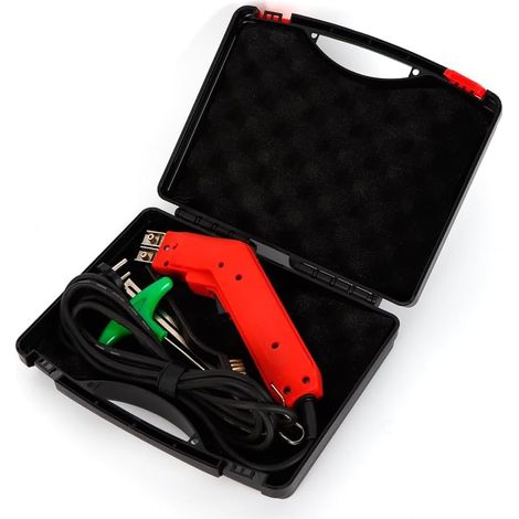 Styroporschneider 220V 190W Heißdrahtschneider 0-650℃ mit Gummi 3M Kabel, Styrodur Schneider Elektrisch, 200 mm Schneidgähnen, Für Schaum, Schwamm (Rot)