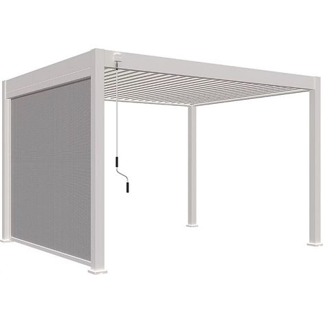 Ombrea – Store motorisé 3M – Tonnelle compatible pergola bioclimatique – Toile textilène alvéolé – Protection contre soleil et vent léger (1/2)