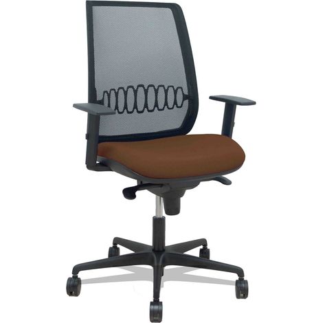 Alares synchro chair nero mesh bali marrone scuro braccioli regolabili