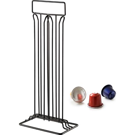 Porta Capsule Caffè in Metallo – Supporto Cialde Verticale Salvaspazio (20/30/36/40/52 Capsule) Organizzatore Caffè – Design Moderno e Girevole – Compatibile Tipo Nespresso Tania-36Capsule