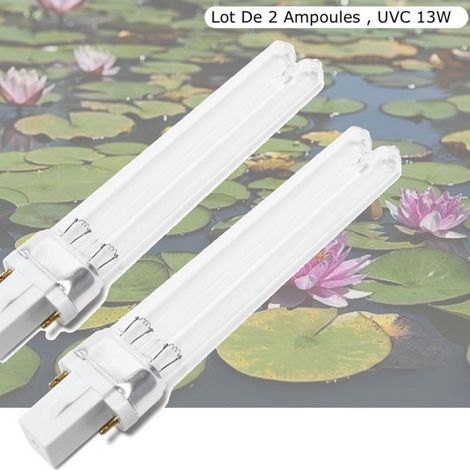 Lot De 2 Ampoules De Remplacement, UV 13W, Stérilisateur - Clarificateur Aquariums, Bassins (1/5)